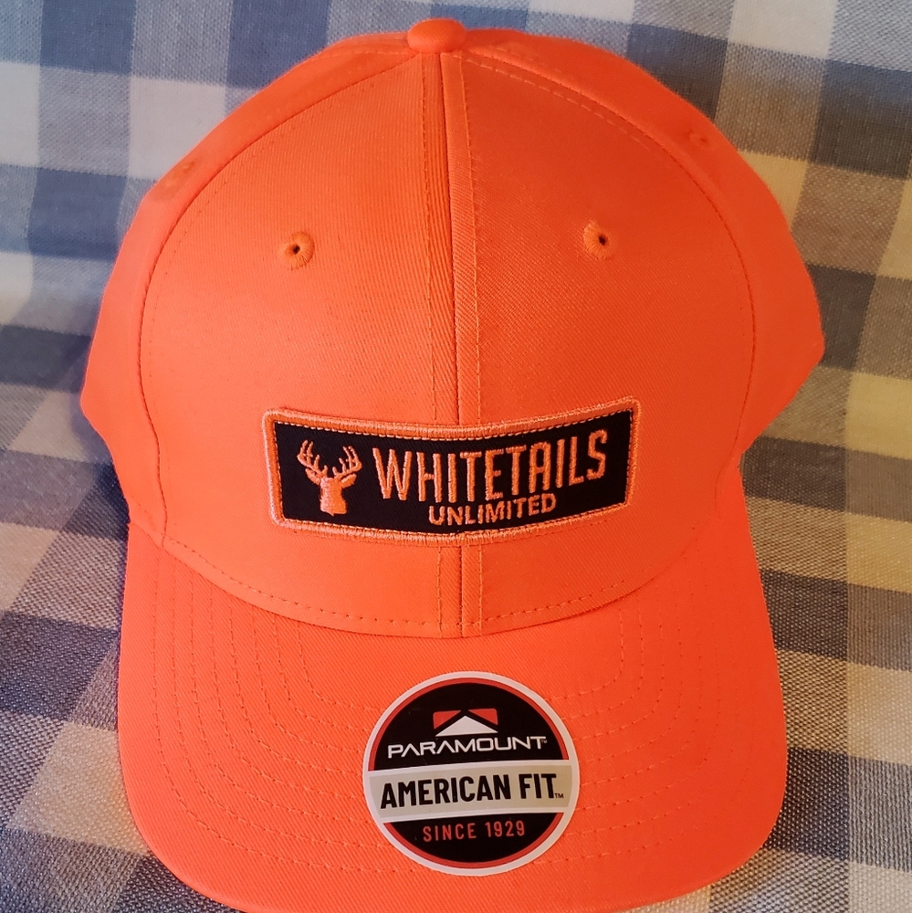 New Safety Orange Whitetails Unlimited Cap
